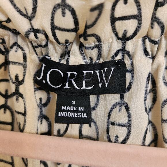 NWT J. Crew Ruffleneck Midi Dress In Vintage Links Print "Missing Belt" S - Picture 5 of 7